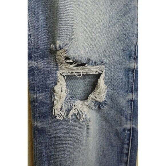 Kancan Button Fly Distressed Blue Ankle length Skinny Jeans - Picture 8 of 14